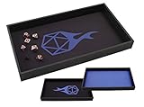 Forged Dice Co. Dice Tray 14" - Double Sided and Removable Neoprene Rolling Dice Mat - for Any Dice or Board Game, Tabletop RPGs Like D&D Pathfinder Roleplaying Game