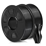 JAYO PETG 3D Printer Filament, 1.75mm PETG Filament 2KG Spool, Consumable Dimensional Accuracy +/-0.02mm, Printing Material fit for FDM 3D Printers, PETG Black+Black