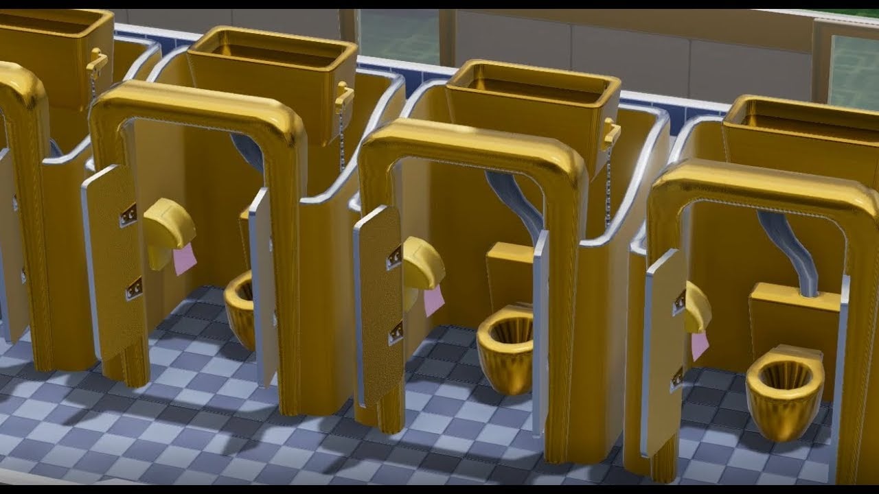 Two Point Hospital Golden Toilet