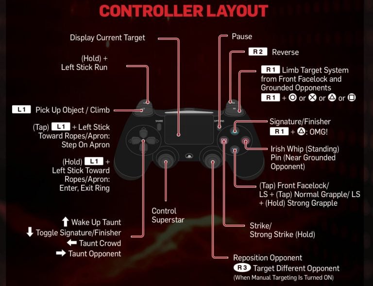 WWE 2k19 PS4 Controls