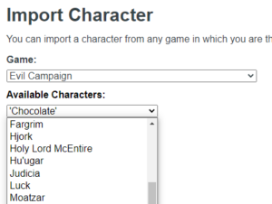 Roll20 Character Sheets